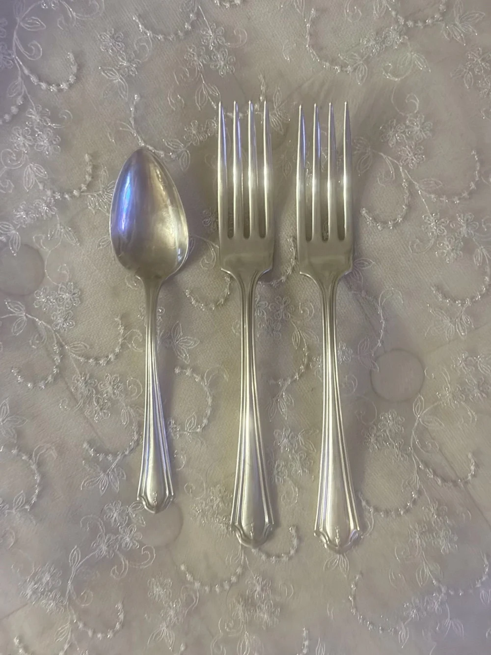 Classic Polished Silver Flatware Spoon and Forks - Timeless Dining Set